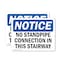 Signmission No Standpipe Connection In This Stairway, 5 in W x Rectangle, Vinyl Decal OS-2PACK-NS-D-35-L-14847 - alternate 1